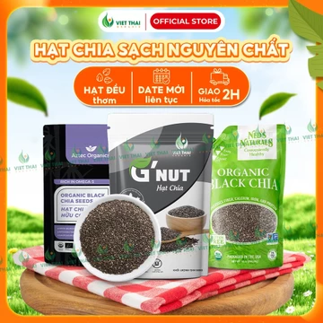 [HỎA TỐC 2H] Hạt Chia Sạch - Chia Organic Hữu Cơ Nguyên Chất Hạt Đều Đẹp Eatclean Dưỡng Tóc Detox Giải Nhiệt
