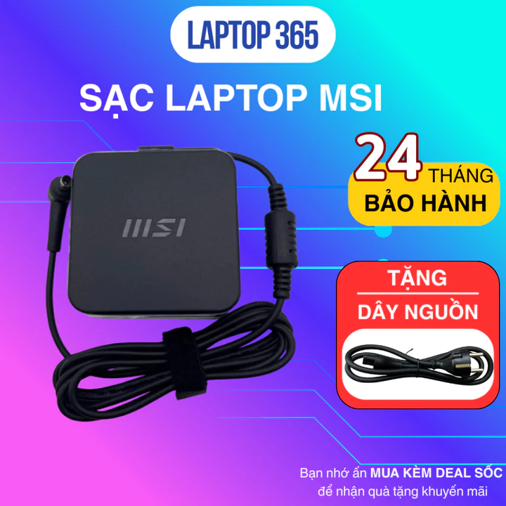 Sạc Laptop MSI 3.42A 65W , Sạc MSI Modern 14 B11MO B11M B11ML C11M C12M , Sạc Laptop MSI Modern 15 A11M A5M B12M New