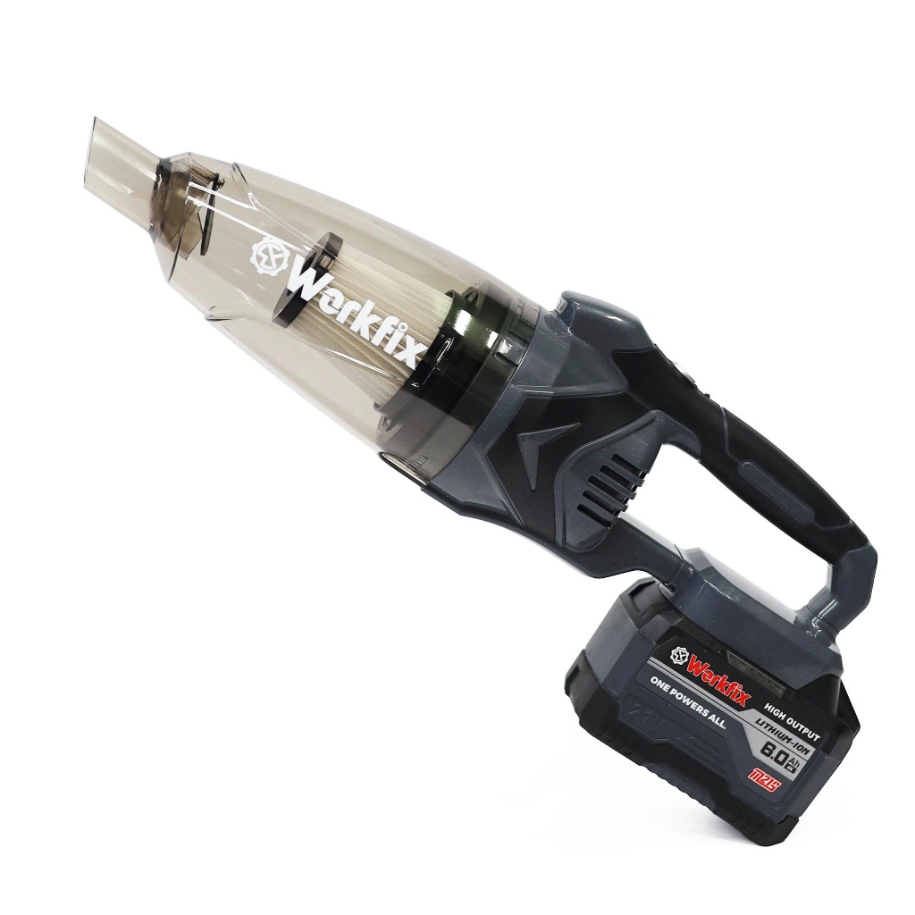 Máy hút bụi dùng pin WORKFIX WF-VC01BL, Công suất 300W 10KPA, Thể tích chứa 750ml, Bộ lọc HEPA