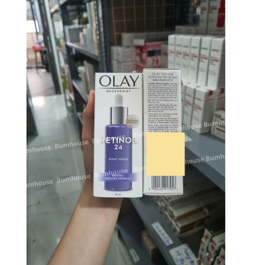 [HÀNG CTY] Serum Trẻ Hóa, Sáng Da Olay Retinol24 Regenerist Retinol 24 Night Serum Fragrance-Free 30ml