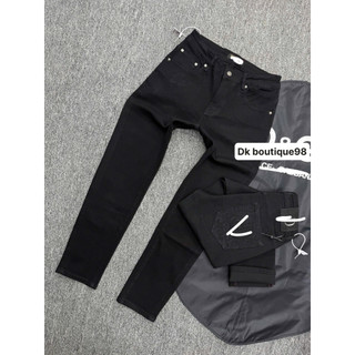 quần bò dài nam Dk boutique màu đen mài điểm nhấn tag da nổi bật,chất vải dày mềm co giãn nhẹ phom dáng chuẩn11