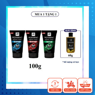 Mua 1 Tặng 1 – Sữa Rửa Mặt Romano Đa Tác Dụng Dành Cho Nam Giới 100g Tặng 1 Chai Sữa Tắm Gội 60g