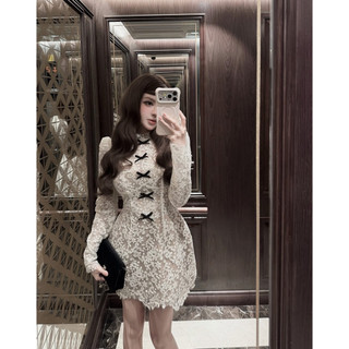 [Về Sẵn]•𝙆𝙞𝙣𝙜𝙨𝙝𝙤𝙥𝙗𝙚𝙖𝙪𝙩𝙮•Váy Ren Tiểu Thư Nơ Đen Cao Cấp MPB