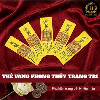 THẺ GIẤY VÀNG PHONG THỦY TRANG TRÍ - PHỤ KIỆN TRANG TRÍ PHONG THỦY