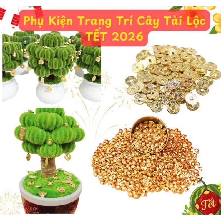 Đồng tiền trang trí cây kim tiền 9x12mm – Phụ kiện handmade