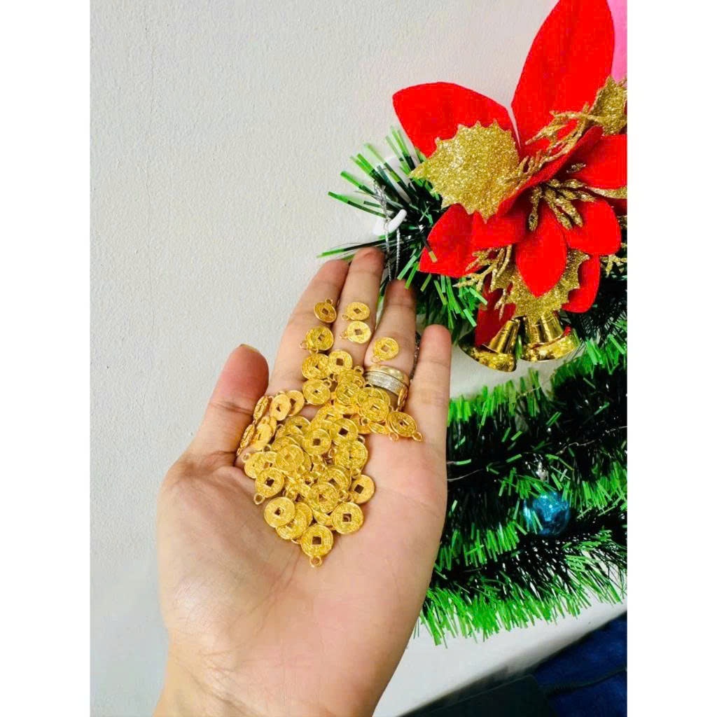 Đồng tiền trang trí cây kim tiền 9x12mm – Phụ kiện handmade