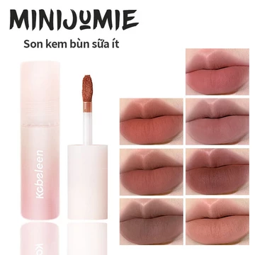 Son bóng Kobeleen Little Mud: Son môi dạng lỏng lì với chất son mịn như nhung, không thấm nước và làm sáng môi.