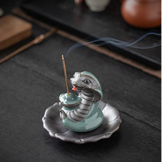 Chân Cắm Hương Rắn Linh Thiêng Gốm Sứ Lư Đốt Thiền Điệu Đạo Trà Dùng Hương Trầm Hương Que
