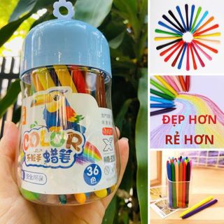 LEAFBOOK Cây Bút Sáp Màu Hữu Cơ  AN TOÀN CHO BÉ/ Sáp Hữu Cơ 12 Màu / 18 Màu / 24 Màu / 36 Màu Tự Nhiên