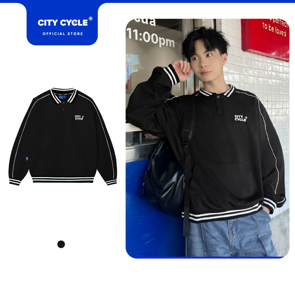Áo sweater nỉ có cổ mùa đông nam nữ Local Brand Chính Hãng City Cycle Áo sweater Study Smart