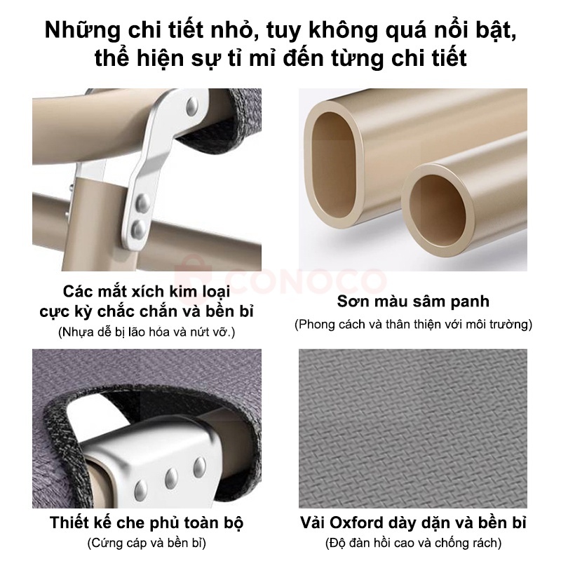 CONOCO Giường gấp ống tròn  dùng cho văn phòng ký túc xá phòng trọ gấp gọn tiện lợ