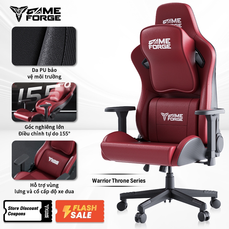 GAMEFORGE Ghế Gaming Warrior Throne Series Ghế chơi game công thái học,Ghế văn phòng tại nhà