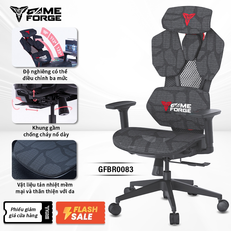 GAMEFORGE ergonomic gaming chair Ergo Master Ghế chơi game công thái học,Ghế văn phòng công thái học lưới thoáng khí