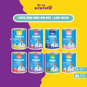 Pate Mèo Mr.Vet - Lon 400g - Pate Cho Mèo Hỗ Trợ Tiêu Hóa, Dinh Dưỡng Cho Mèo Mọi Độ Tuổi