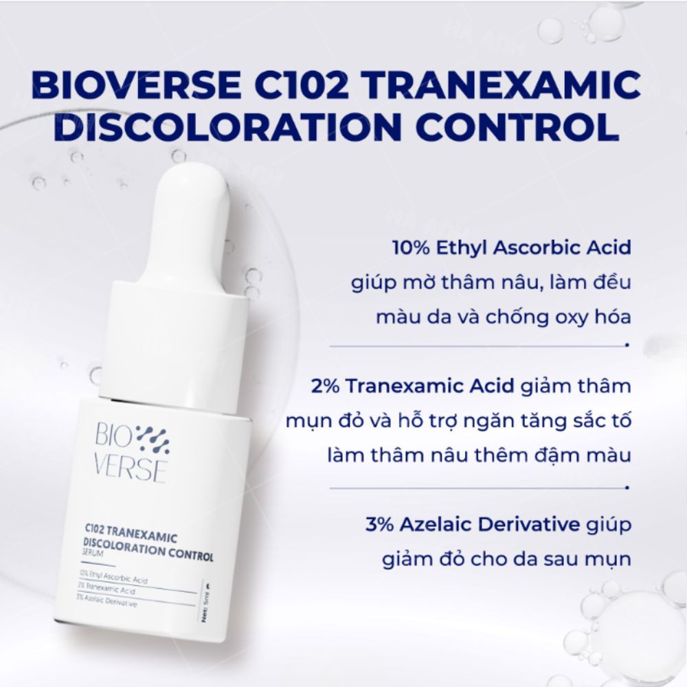 Tinh Chất Bioverse C102 Tranexamic Discoloration Control giúp sáng khỏe da, mờ thâm, hạn chế lão hóa. | BigBuy360 - bigbuy360.vn