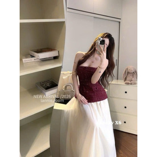[ẢNH THẬT] SET ÁO DẠ CÚP NGỰC KÈM CVAY LƯỚI DÀI SADCNK
