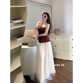 [ẢNH THẬT] SET ÁO DẠ CÚP NGỰC KÈM CVAY LƯỚI DÀI SADCNK