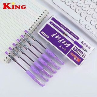 LEAFBOOK Bút Gel Mực Nước K009 - Viết Gel Mini Hàng Chuẩn, Ngòi 0,5mm, Chữ Đẹp, Viết Êm nét mảnh dành cho học sinh