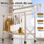 𝑳𝑼𝑴𝑰𝑵𝑺𝑻𝑶𝑾 Giàn Phơi Thông Minh Có Gấp Gọn Giàn Phơi Quần Áo Có Thể Điều Chỉnh Kệ Treo Quần Áo Cao Cấp Thép Cacbon — ảnh 2
