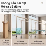 𝑳𝑼𝑴𝑰𝑵𝑺𝑻𝑶𝑾 Giàn Phơi Thông Minh Có Gấp Gọn Giàn Phơi Quần Áo Có Thể Điều Chỉnh Kệ Treo Quần Áo Cao Cấp Thép Cacbon — ảnh 6