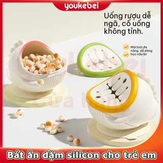 Youkebei Bát Silicone Cho Bé Ăn Dặm & Đựng Snack – Đế Hút Chống Đổ, Chống Tràn, Dùng Lò Vi Sóng & Tủ Lạnh