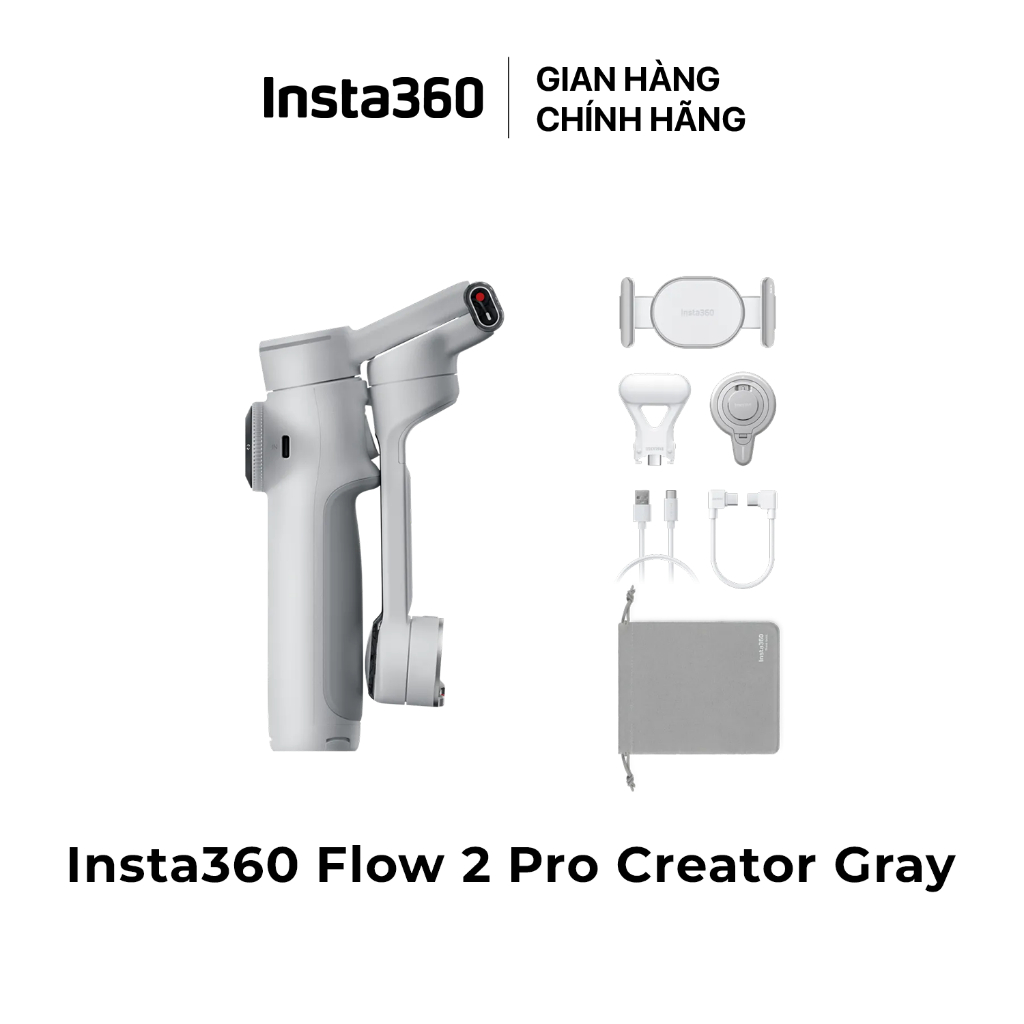 Gimbal Chống Rung Điện Thoại Insta360 Flow 2 Pro Creator Bundle Chính Hãng BH 12 Tháng | BigBuy360 - bigbuy360.vn