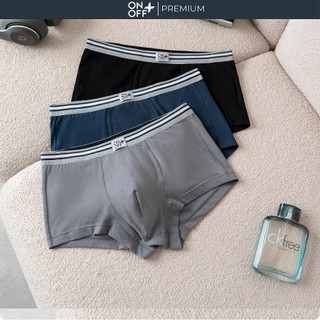 Combo 3 quần lót nam cotton Mỹ dáng trunk ONOFF basic mềm mại thoáng khí 18UO24A055-18UO24A0355