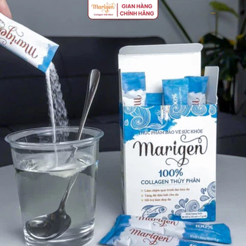Bột uống collagen Marigen Collagen Thủy Phân hỗ trợ da căng mịn, chống lão hóa da - Hộp 20 gói