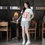 Bộ Thun Lạnh Tay Ngắn Cổ Tròn, Bộ Ngủ Cotton Lụa Siêu Mát Tay Lỡ Quần Đùi Co Giãn Form Rộng