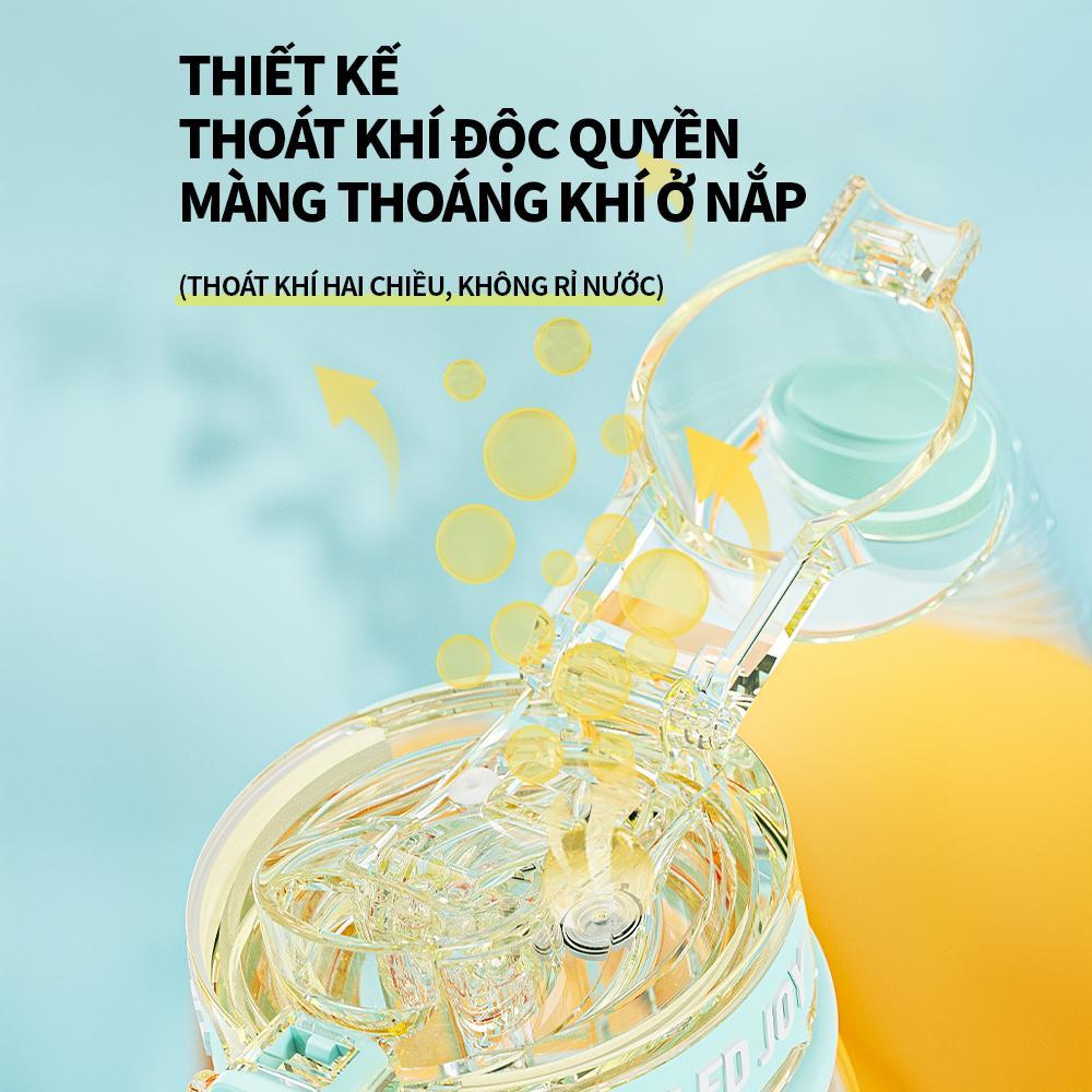 BOTTLED JOY bình nước PPSU 106 Dun Dun, không BPA, chịu nhiệt, tiện mang ba lô, dùng trên xe.