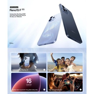 Điện thoại OPPO Reno15F 5G 8GB/256GB siêu camera AI - Hàng chính hãng
