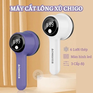 Máy Cắt Lông Xù Quần Áo Chigo Không Dây YATASMART Cắt Xơ Vải Cầm Tay Màn Hình Led 6 Lưỡi Tốc Độ Cao