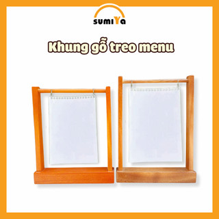 Giá Treo Menu Khung Gỗ Treo Menu Size A5 - Sumiya