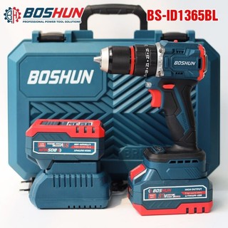 Máy Khoan Boshun BS-ID1365BL Lõi Đồng, Động Cơ Không Chổi Than, Đầu 2 Trong 1