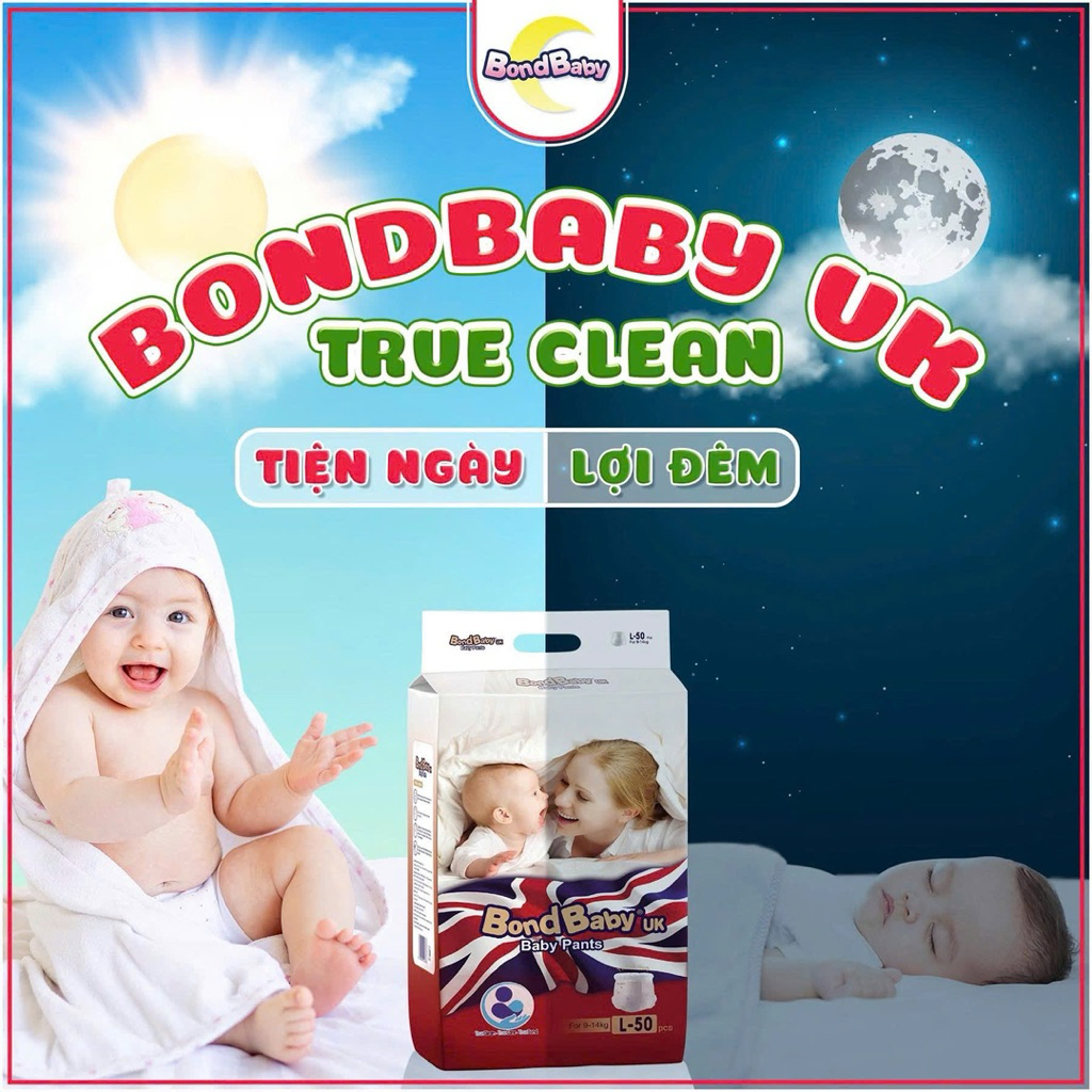 BON BABY UK- 1BỊCH  Chống hăm, Chống tràn, Không kích ứng da. Đủ size cho bé.