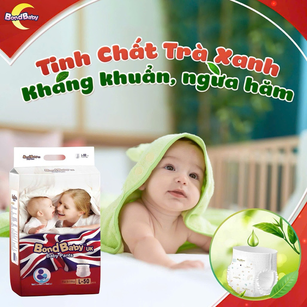 BON BABY UK- 1BỊCH  Chống hăm, Chống tràn, Không kích ứng da. Đủ size cho bé.