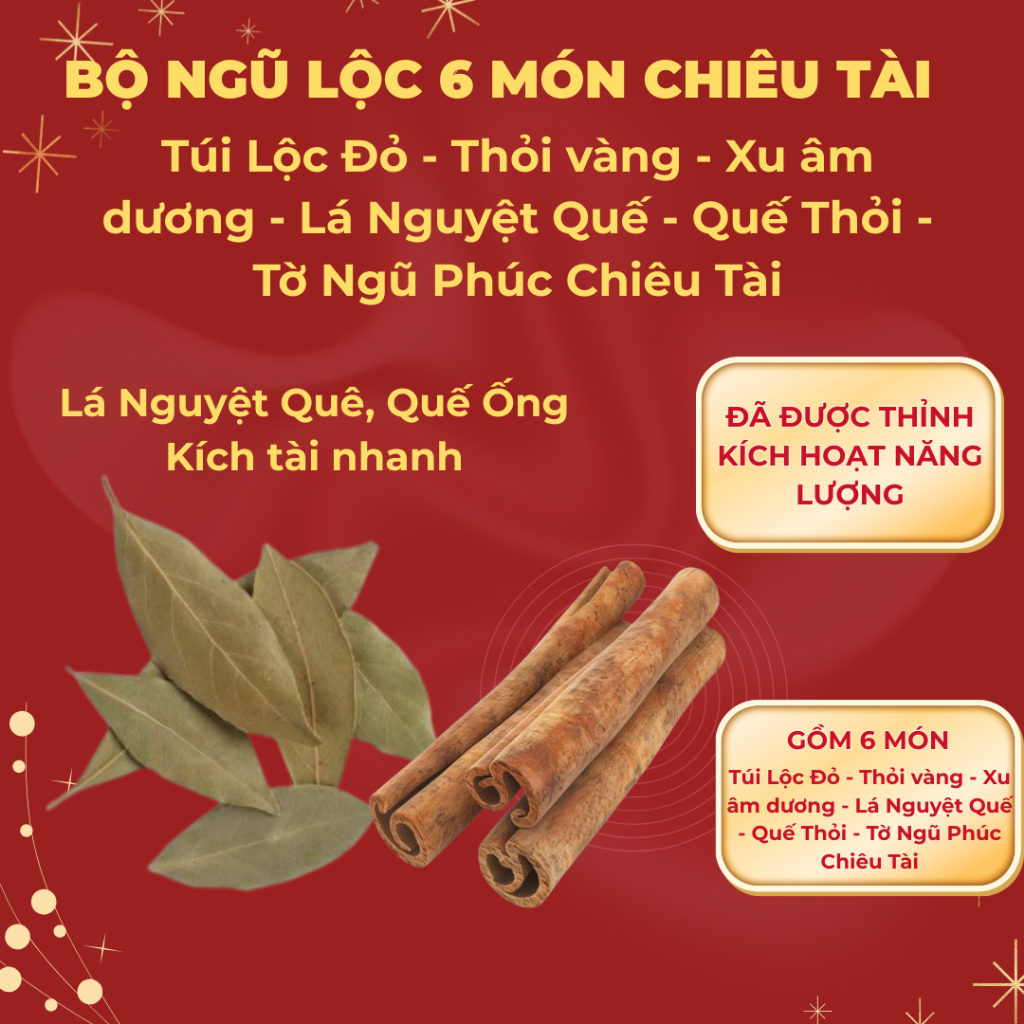 Combo 6 món phong thủy, vật phẩm chiêu tài lộc ( MẸO CÔ PHƯƠNG HẰNG ) để ví, túi xách, bàn làm việc.