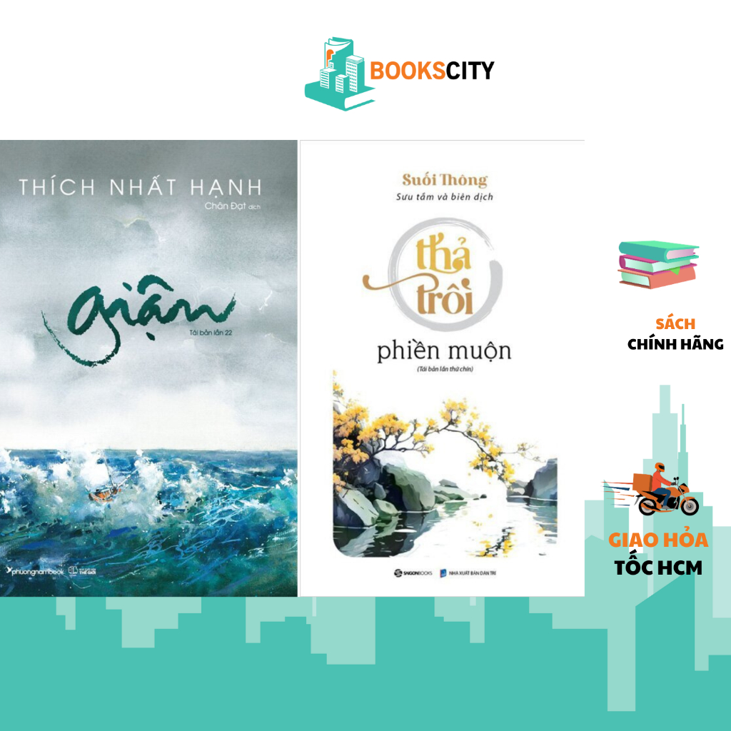 Sách - Combo 2 cuốn thả trôi phiền muộn + Giận