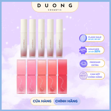 Son MQNY Dewy Water Glow Lip Tint và Powder Blur Tint Mịn Lì, Căng Mọng 3.5g