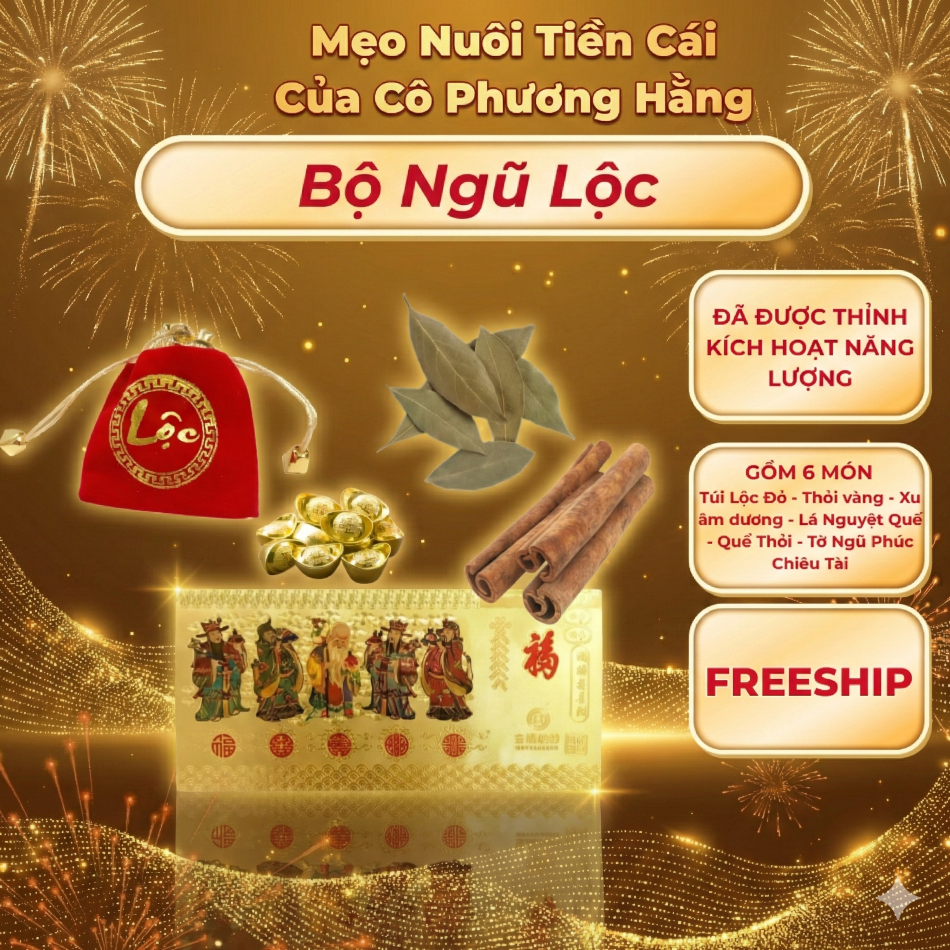 Set Ngũ Lộc 6 món, quà tặng phong thủy ( MẸO CÔ PHƯƠNG HẰNG ) cân bằng năng lượng tích cực