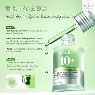 Tinh Chất Dưỡng Sáng, Làm Dịu Anua Peach 70% Niacin, Niacinamide TXA 4%, Azelaic Acid 10+, Pdrn 30ml