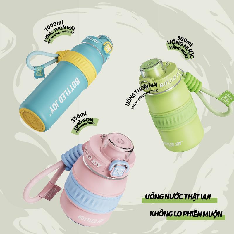 BOTTLED JOY bình giữ nhiệt Dun Dun cho bé/học sinh, ống hút, giữ nhiệt lâu, đi học/dã ngoại.