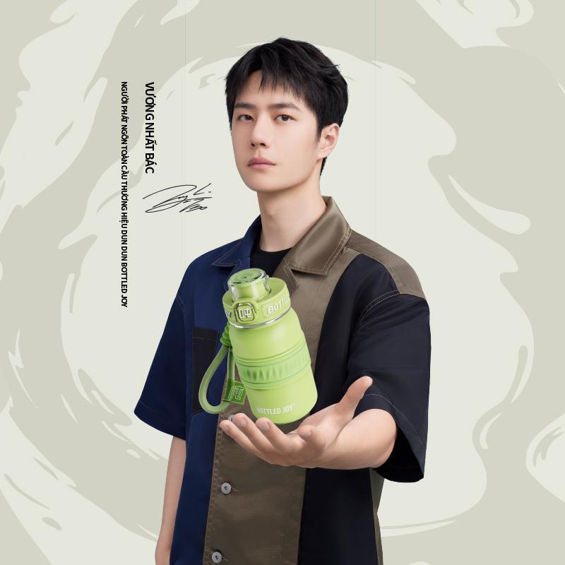 BOTTLED JOY bình giữ nhiệt Dun Dun cho bé/học sinh, ống hút, giữ nhiệt lâu, đi học/dã ngoại.