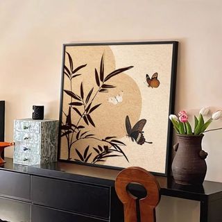 Tranh Canvas Treo Tường Trừu Tượng Khổ Vuông BH227 - Tranh Decor, Trang Trí Phòng Khách, Nhà Hàng, Quán Nước, Quán Cafe