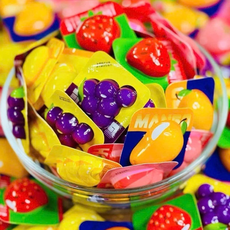 [500G - 1KG] Thạch Sữa Chua Ngũ Quả Thạch Trái Cây Mềm Dẻo Ăn Vặt Mát Lạnh Mix 5 Vị Trái Cây