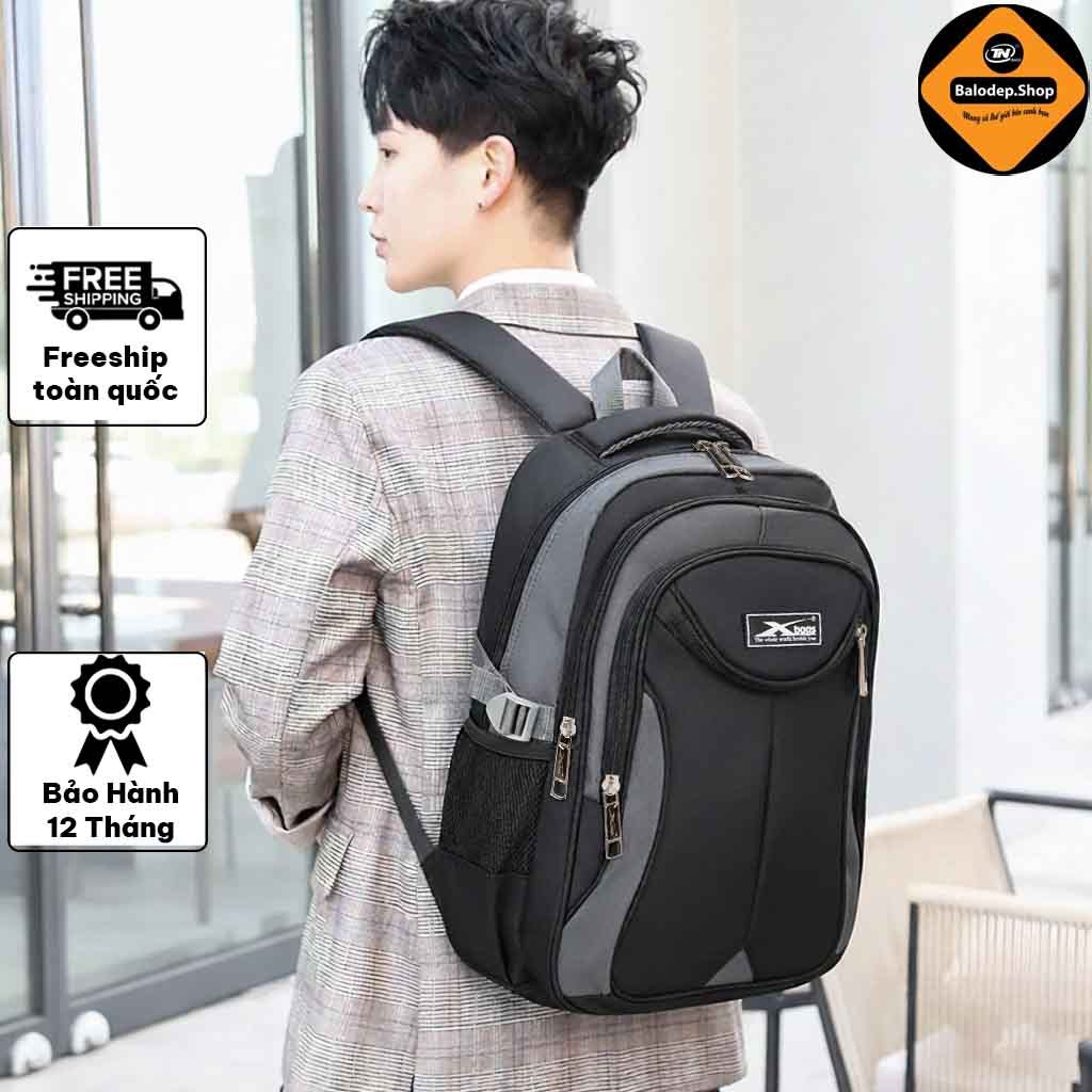Balo Laptop Nam Nữ XBags Xb 2002 Chống Thấm Đen Phối Xám Cao Cấp Thời Trang Cá Tính Sành Điệu – XB 2002!