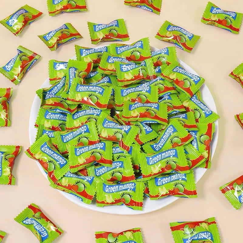[500G - 1KG] Kẹo Xoài Non Muối Ớt Dẻo Chua Cay – Kẹo Xoài Chua Mặn Cay Dễ Ghiền, Viên Bọc Riêng