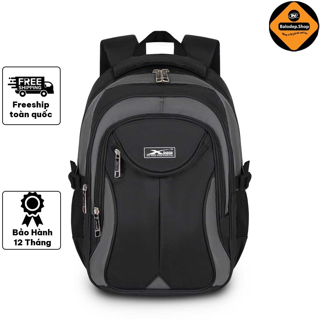 Balo Laptop Nam Nữ XBags Xb 2002 Chống Thấm Đen Phối Xám Cao Cấp Thời Trang Cá Tính Sành Điệu – XB 2002!