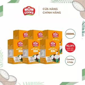 Combo 6 Hộp Nước Cốt Dừa Mom Cooks 200ml/Hộp