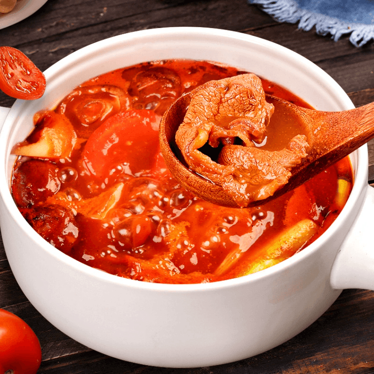 Cốt Lẩu Cà Chua Qiao Tou (Kiều Đầu) - Gia Vị Nấu Lẩu/Canh/Mì Chua Ngọt Đậm Đà, Không Cay, Gói Tiện Lợi - Luka Food